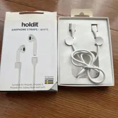 holdit EARPHONE STRAPS ホワイト
