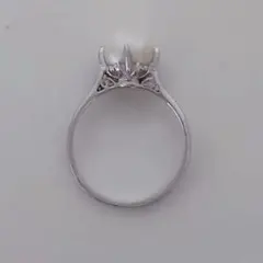 ヴィンテージ　シルバー 本真珠リング 11号