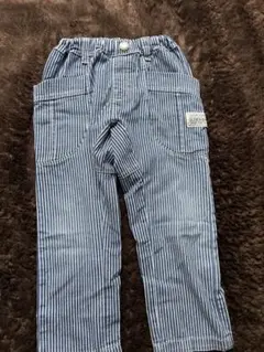 デニムパンツ　ストライプパンツ　ボトムス　110