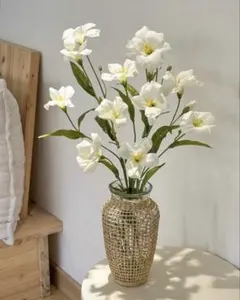 造花ブーケ 2束 ホワイト 人工フラワー ウェディング装飾