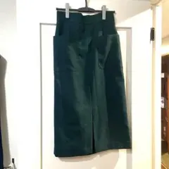 ダークグリーン タイトスカート ロング丈　スロープイエナ