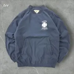 Lee リー プルオーバーナイロンジャケット S ネイビー 消防士プリントロゴ