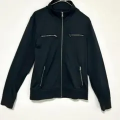 ◆コンバース　スタンドカラー　ジャケット　ジップアップ　スポーティー　綿　黒　Sのサムネイル