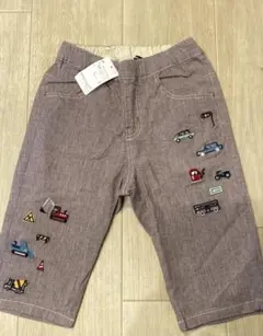★新品タグ付き★クレードスコープ　ハーフパンツ 120cm 車と工事の刺繍