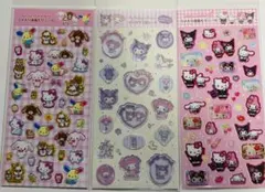 サンリオ ラメ入り樹脂もりシール 3枚セット