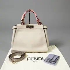 FENDI セレリア ピーカブー ミディアム カーフレザー スカーフ付き