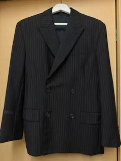 PRADA ブラックストライプ ダブルブレストジャケット