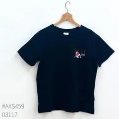 ELLE&GU 半袖Tシャツ L ブラック クルーネック ロゴ 綿100%