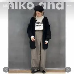 ニコアンド　千鳥格子茶系　パンツ サイズM