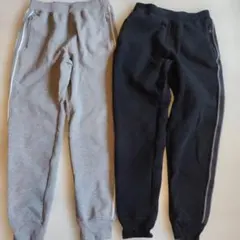 UNIQLO ドライスウェットパンツ 150cm グレー 黒 2本セット