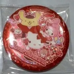 サンリオ　キラキラBIG缶バッジ　キティ&プリン&マイメロ