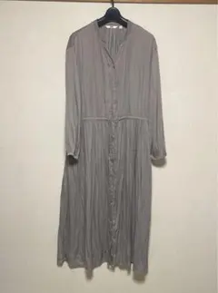 UNIQLO Vネックロングシャツワンピース(長袖)