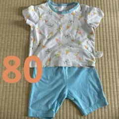 ベビー半袖パジャマ上下セット ユニクロ いないいないばぁ わんわん 80cm