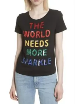 alice + olivia スパンコール ロゴ Tシャツ Sのサムネイル