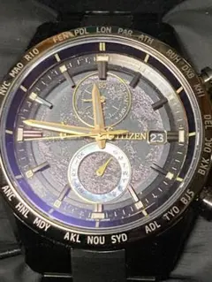 美品　シチズンアテッサ ソーラー電波時計　HAKUTO-Rコラボ　AT8185