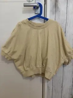 MOUSSY ラインストーン トップス イエロー Fのサムネイル