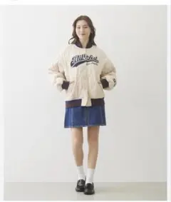 新品未使用★MILKFED. LOGO PATCH QUILTED JACKET