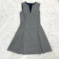 ブルックスブラザーズ ワンピース ノースリーブ　千鳥格子柄　M