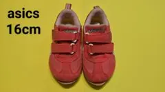 asics スニーカー ピンク16cm