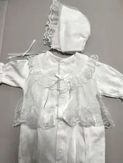 ベビードレスと帽子セット　40-50cm 低出生体重児