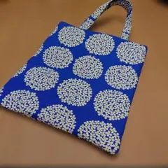 花柄ミニバッグ 青