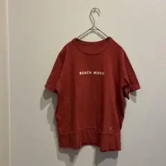 【快晴堂】ロゴTシャツ 赤 バックプリントあり 刺繍 コットン100 日本製のサムネイル