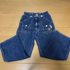 miki HOUSE 刺繍 デニムパンツ 120cm