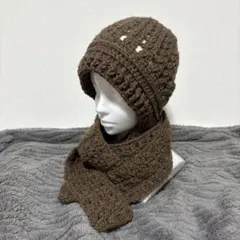 フード付きスリム マフラー バラクラバ ボンネット バラボンネット ハンドメイド