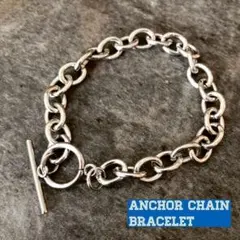 sale シルバーカラー 細身ブレスレット アンカー チェーン 銀 バングル