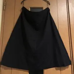 大きなサイズ　クニクロ黒ストレッチ フレアースカート