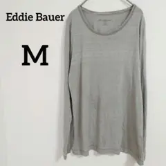 送料込❤Eddie Bauer【M】長袖 カットソー ロンT シャツ グレー
