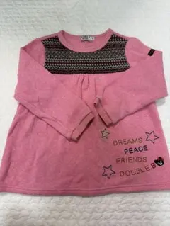 DOUBLE.B ピンク トレーナー 100