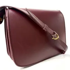 カルティエ✨ショルダーバッグ マストライン ボルドー 斜めがけ フラップ レザーのサムネイル