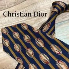 Christian Dior ネクタイ ロゴ 総柄 シルク エンジ 赤茶色 - メルカリ