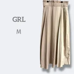 グレイル【M】フリーツスカート　ウエストゴム　バイカラー　大人可愛い　体型カバー