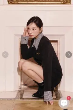 randy ランディー asymmetry buckle tweed dress - メルカリ