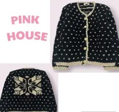 PINKHOUSE ピンクハウス　ハート雪の結晶　カーディガン　カネコイサオ