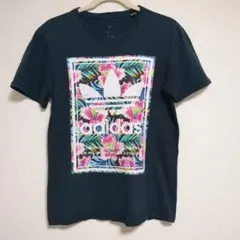 ✦最安値✦adidas フラワープリント Tシャツ 黒