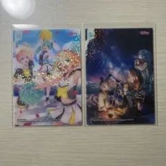 初音ミク キラキラクリアカード 2枚セット