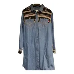 チチカカ デニムロングシャツ Ｌサイズ 最終価格