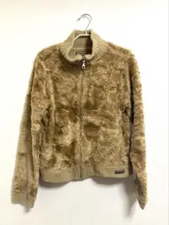 jacketジャケット　ベージュのもこもこボアジャケット（レディースorキッズ）