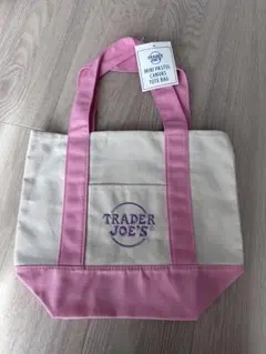 TRADER JOE'S ミニパステルキャンバストートバッグ