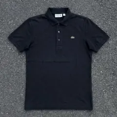 【美品】LACOSTE ラコステ 白ワニ　ポロシャツ ブラック
