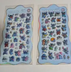 スティッチ　ぷっくりシール　立体　2枚