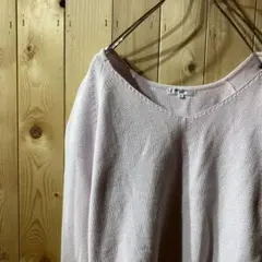 ss248 NATURAL BEAUTY BASIC コットンニット ピンク M