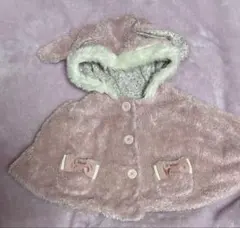 組曲　リバーシブル　うさぎ耳ポンチョ　90