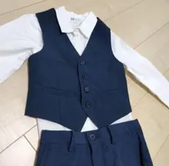 フォーマルセット ネイビー ベスト パンツ ホワイトシャツ