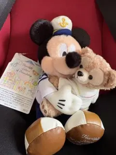 ハートフェルトレターズオブフレンドシップ ぬいぐるみバッジ ミッキー ダッフィー