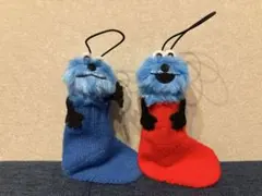 パペットスンスン すっぽりソックスマスコット 赤 青