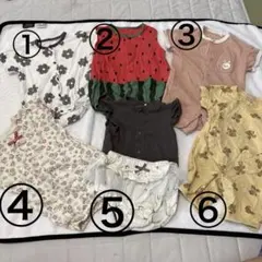 petit main 西松屋 ロンパース 女の子 50~70 まとめ売り 7点